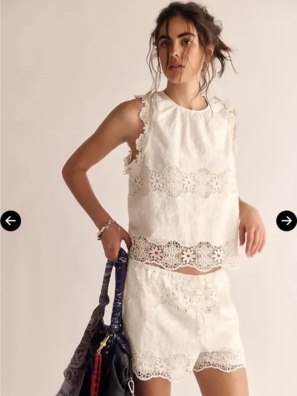 Free People lace top and short set - Picture 8 of 9
